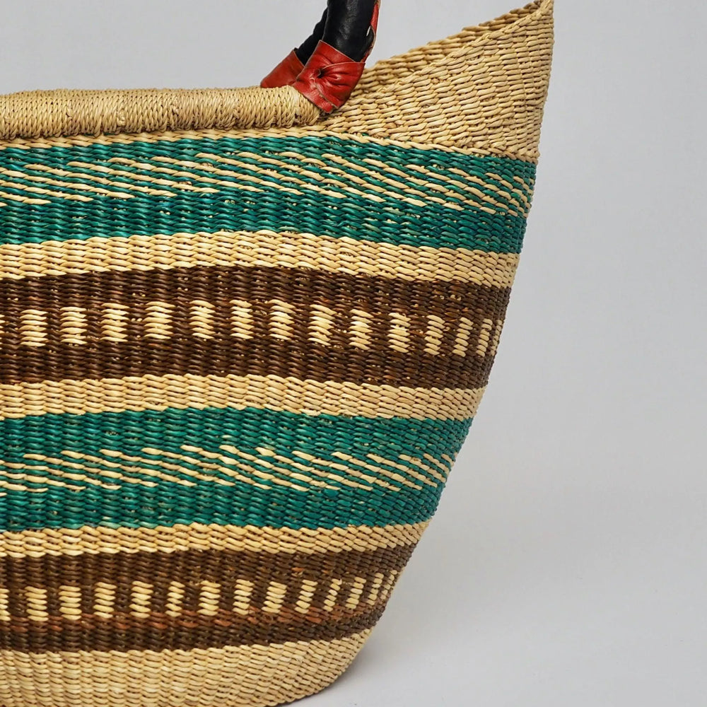 Close up of pattern of small shopper basket