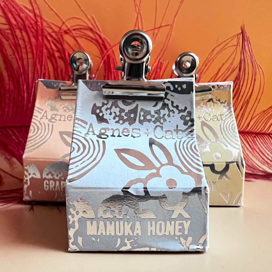 Three lips balms, Manuka Honey centre