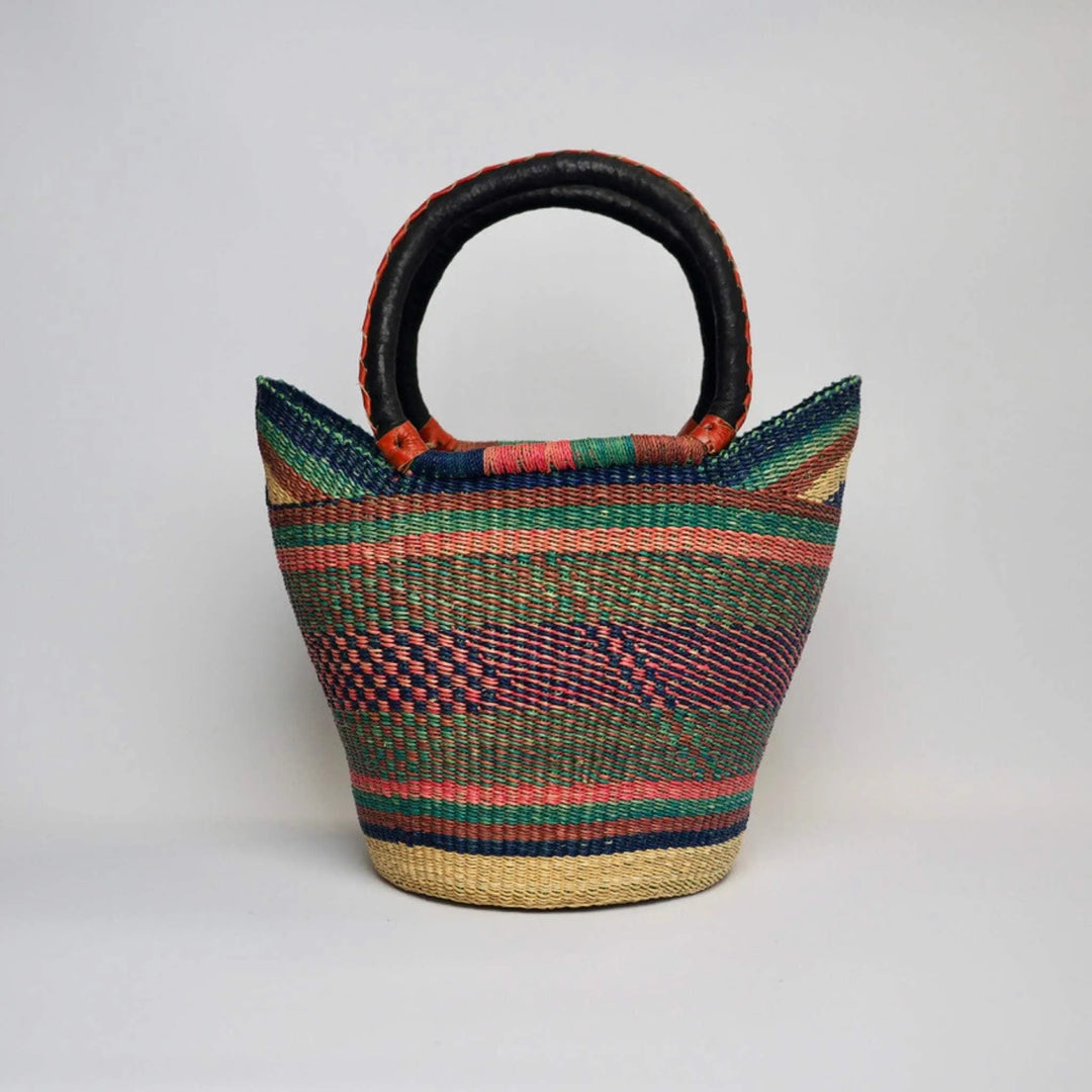 Medium Shopper basket in beautiful multi coloured pattern