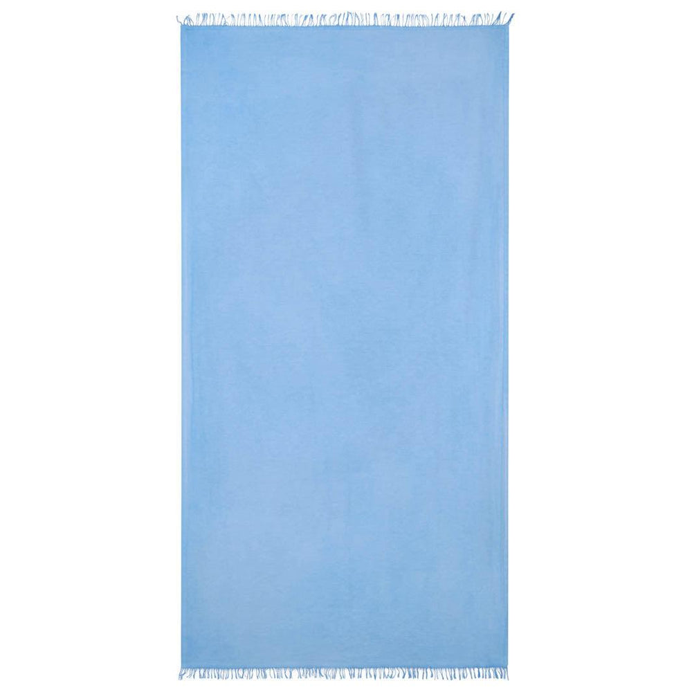 Lorima Marble design travel towel in cornflower blue with a mottle design