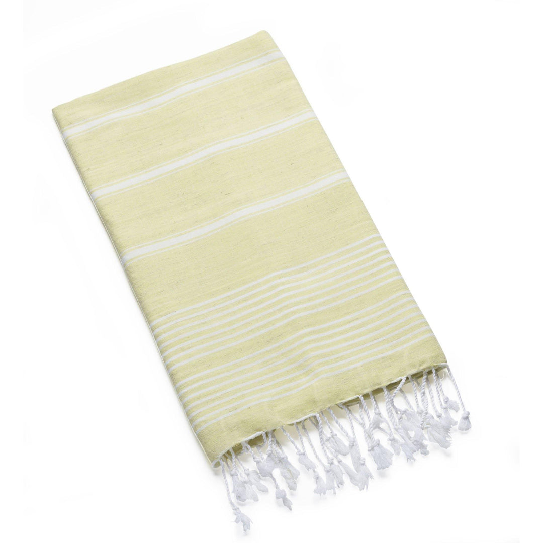Nazik - Lime Sorbet Linen Wrap Beach Towels