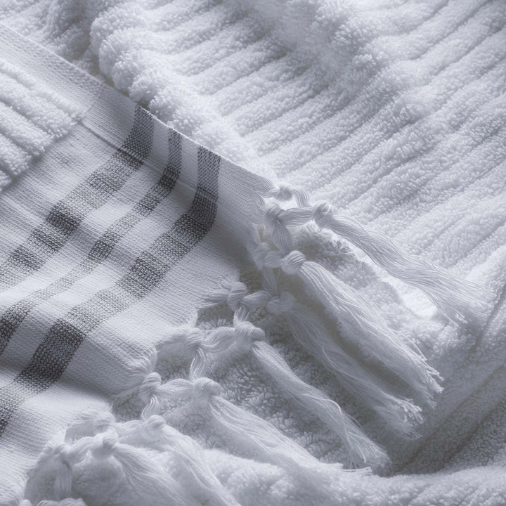 Classic Stripe - Arctic White Organic Cotton Towel Collection