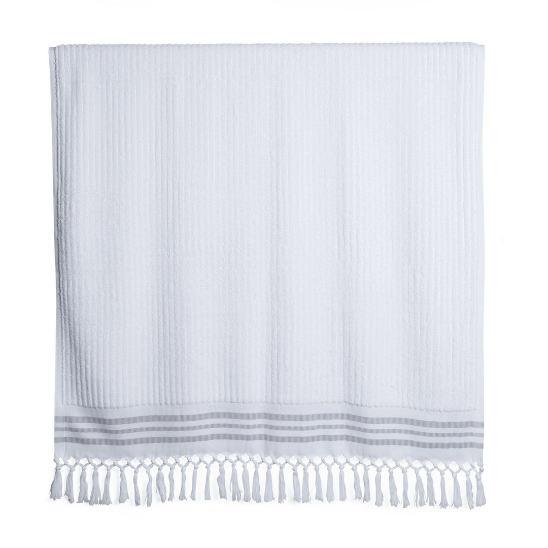 Classic Stripe - Arctic White Organic Cotton Towel Collection
