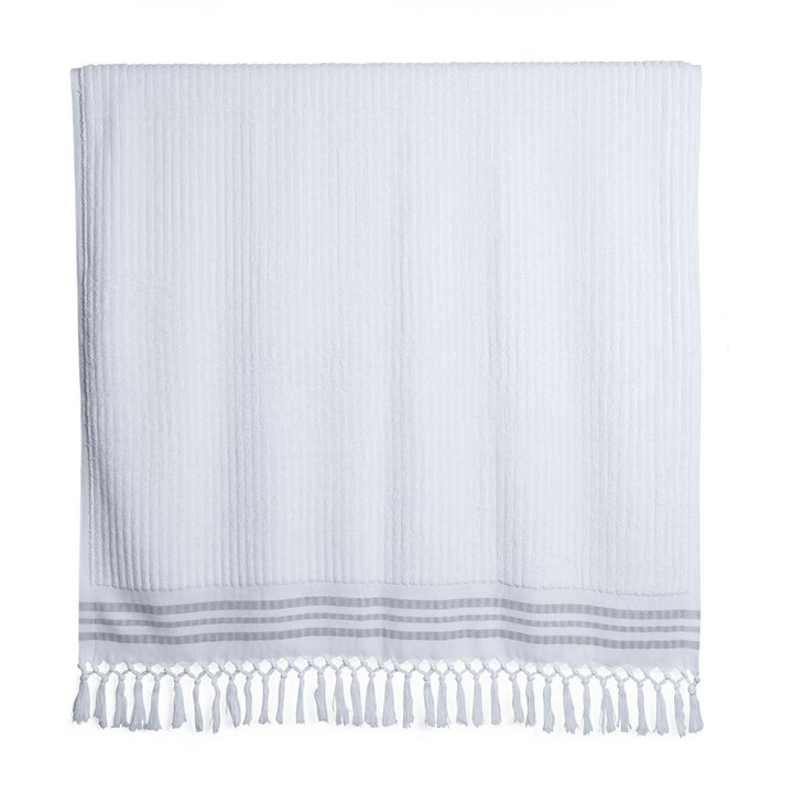 Classic Stripe - Arctic White Organic Cotton Towel Collection