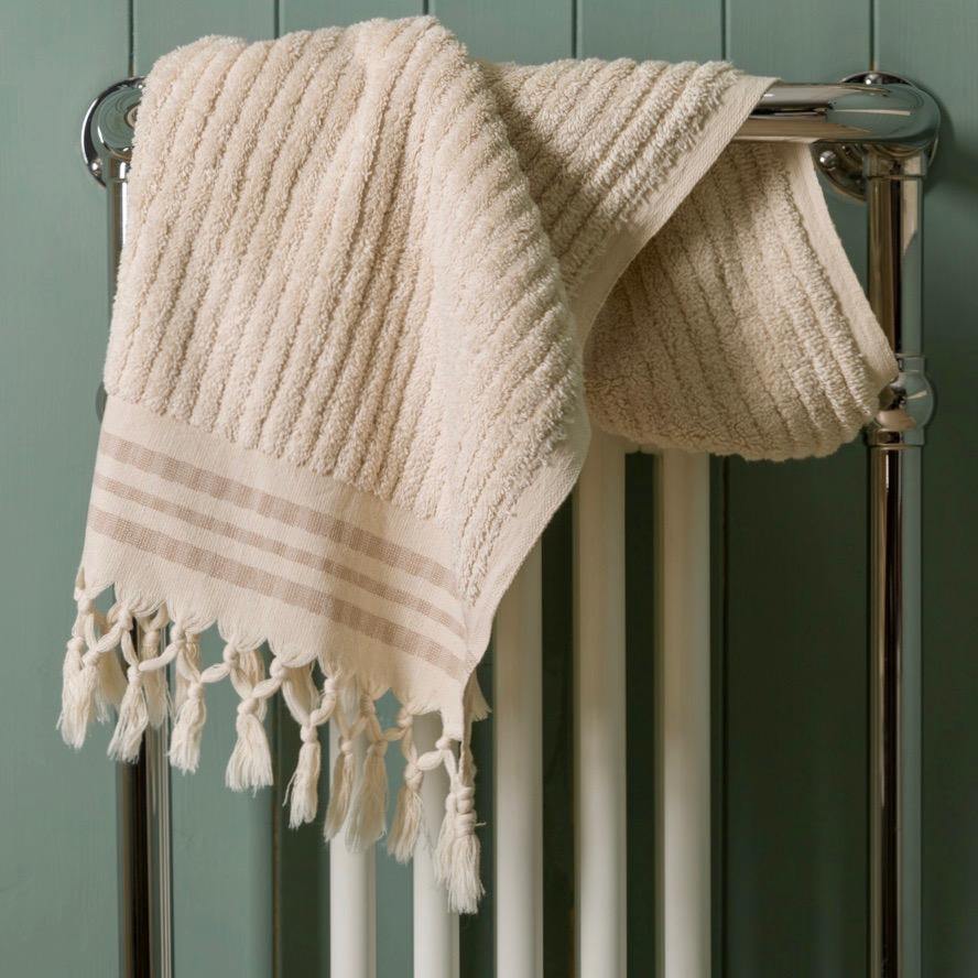 Classic Stripe - Ecru Organic Cotton Towel Collection
