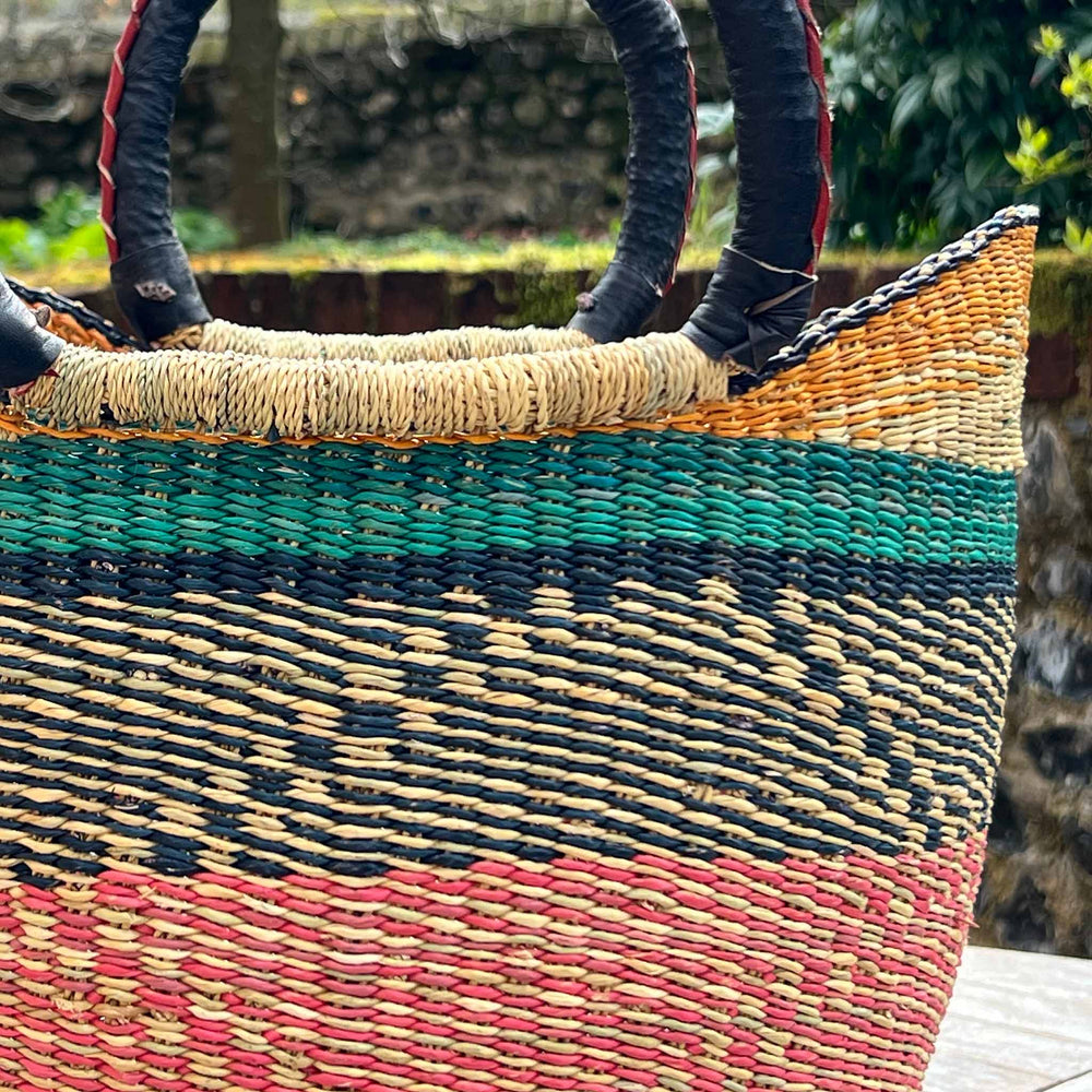 Close up of shopper basket displaying beautiful colours
