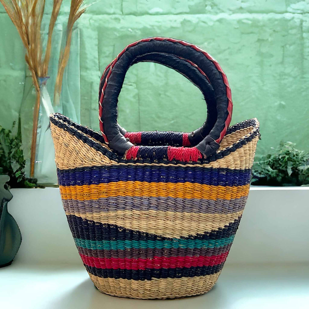 Mini Colourful Basket on Work Surface