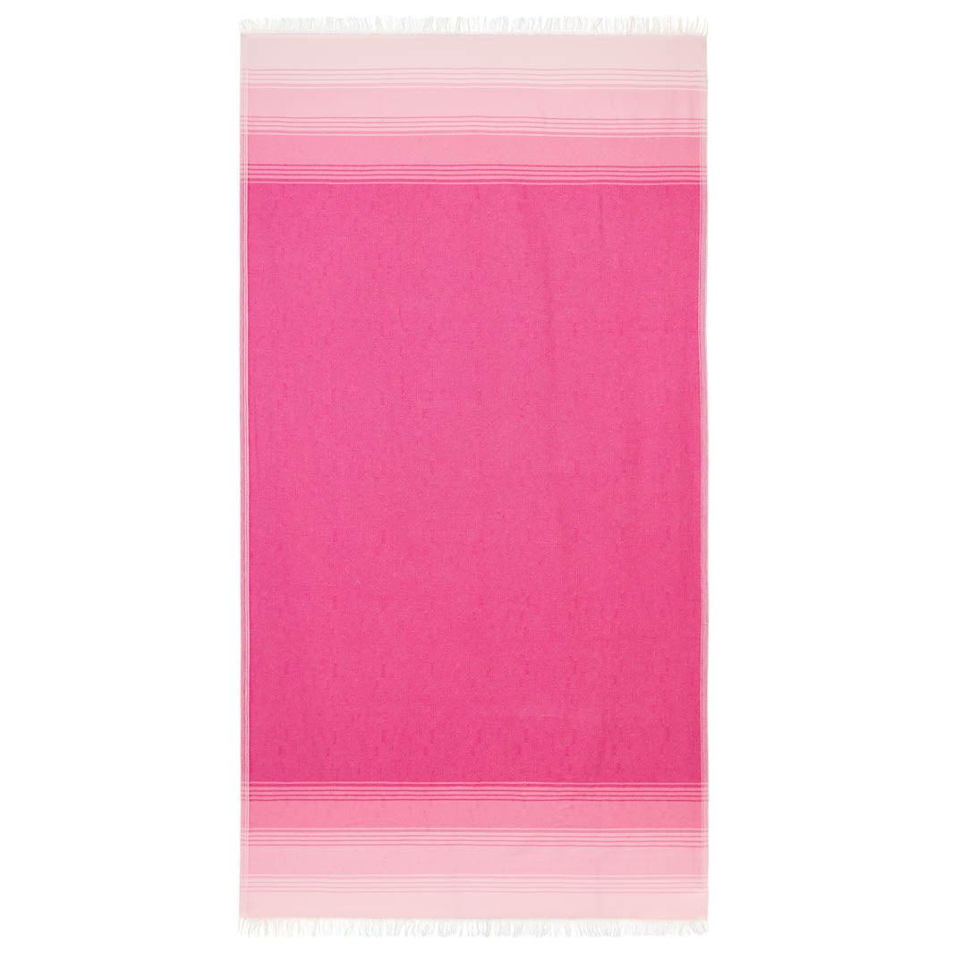 Full size image of Fiesta hammam towel, shown in bright pink.