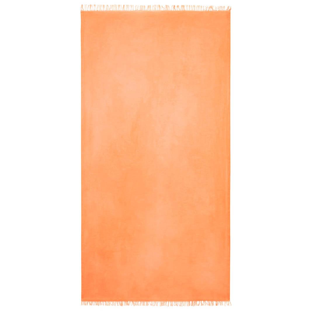 Lorima Marble design travel towel in orange with a mottle design