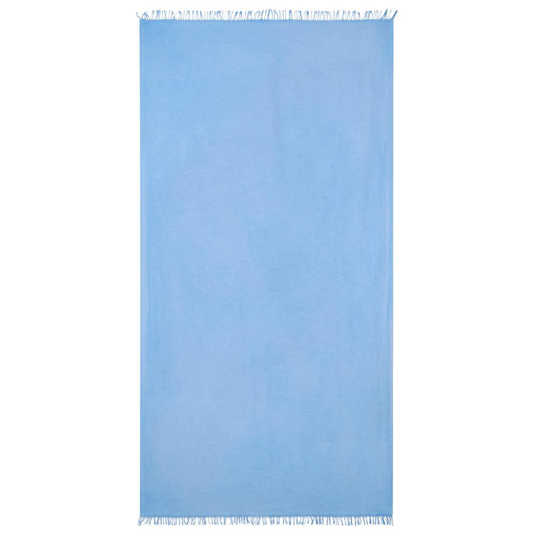 Lorima Marble design travel towel in cornflower blue with a mottle design