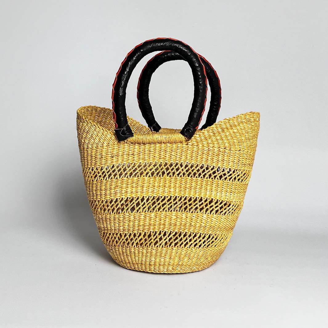 Mini Natural Lattice U Shopper Basket - Lorima