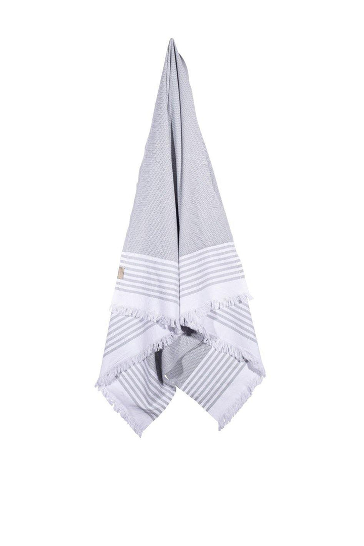 Coast - Grey and White Striped Hanging Towel