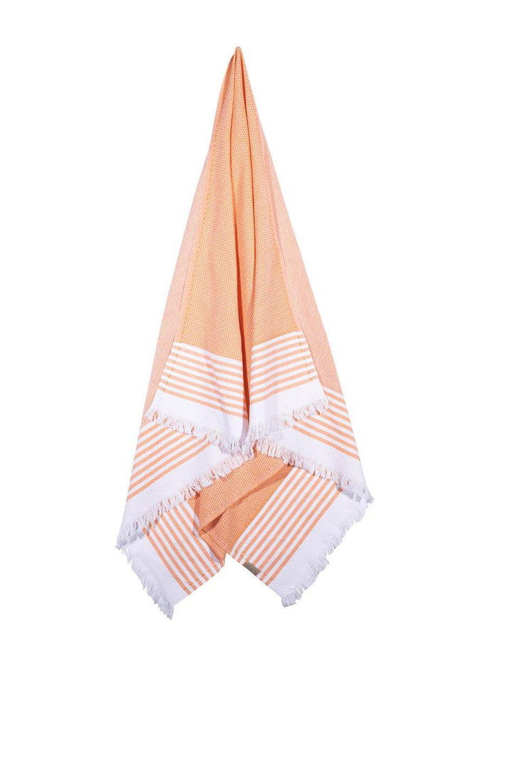 Coast - Orange and White Striped Hanging Towel