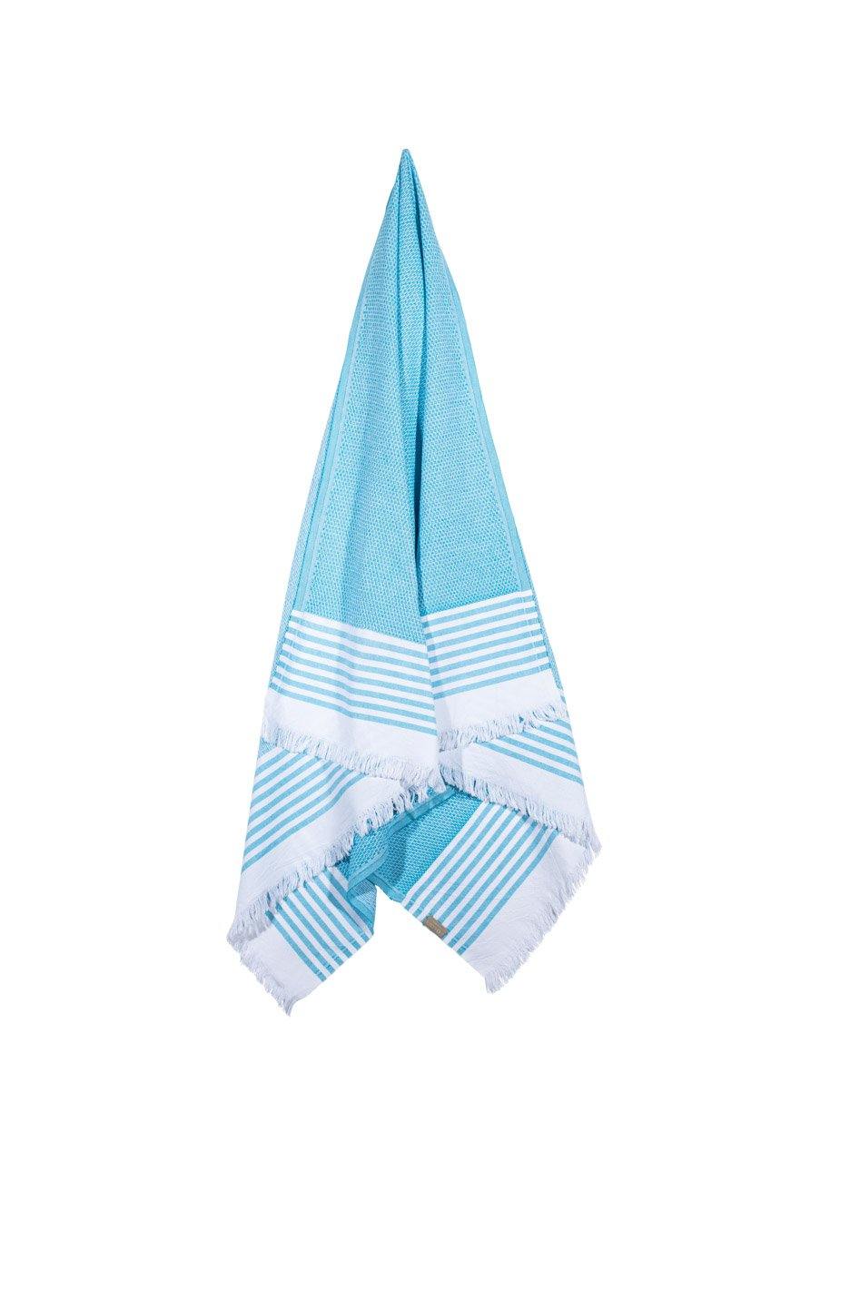 Coast - Turquoise and White Striped Hanging Towel