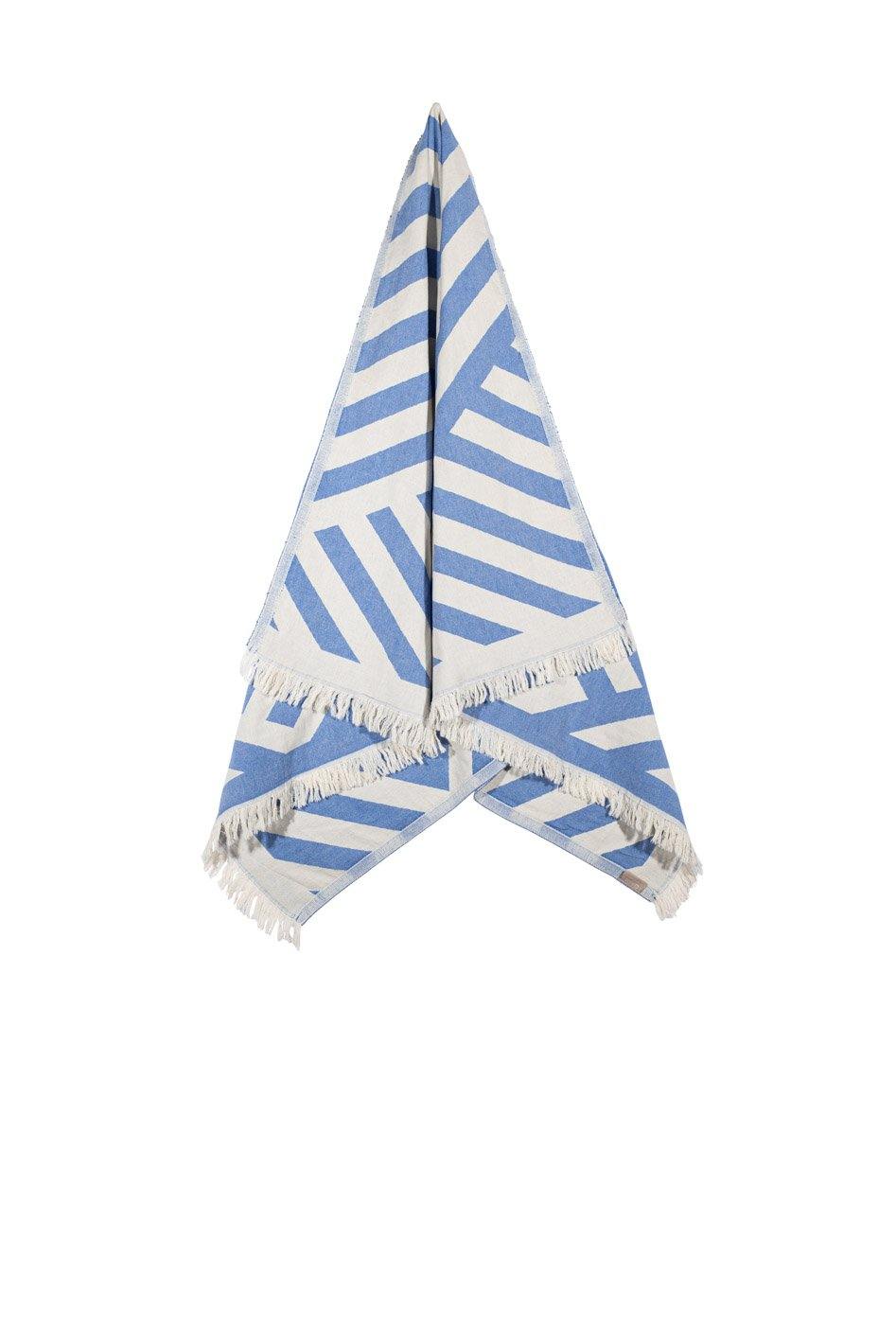 Blue Striped Quick Drying Travel Towel