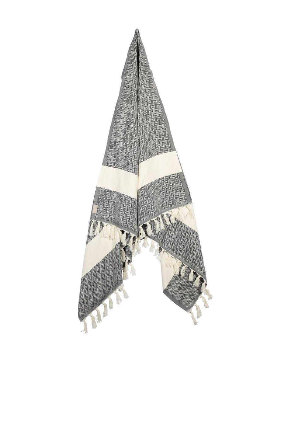 Diamond - Black and Natural Hanging Towel