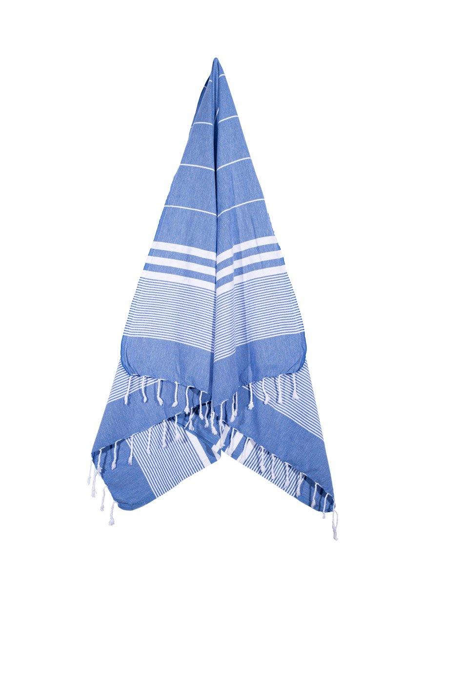 Kali - Blue and White Striped Quick Drying Towel Hanging