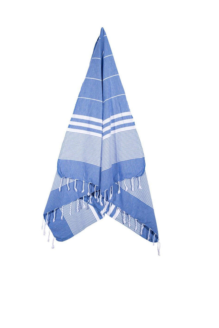 Kali - Blue and White Striped Quick Drying Towel Hanging