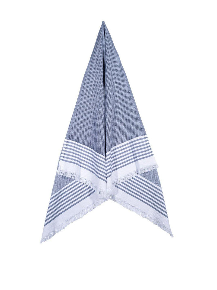 Coast - Blue and White Striped Hanging Towel