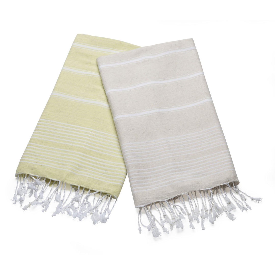 Nazik - Pebble Linen Wrap Beach Towels