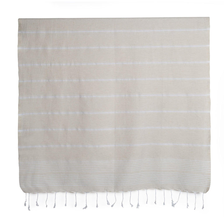 Nazik - Pebble Linen Wrap Beach Towels