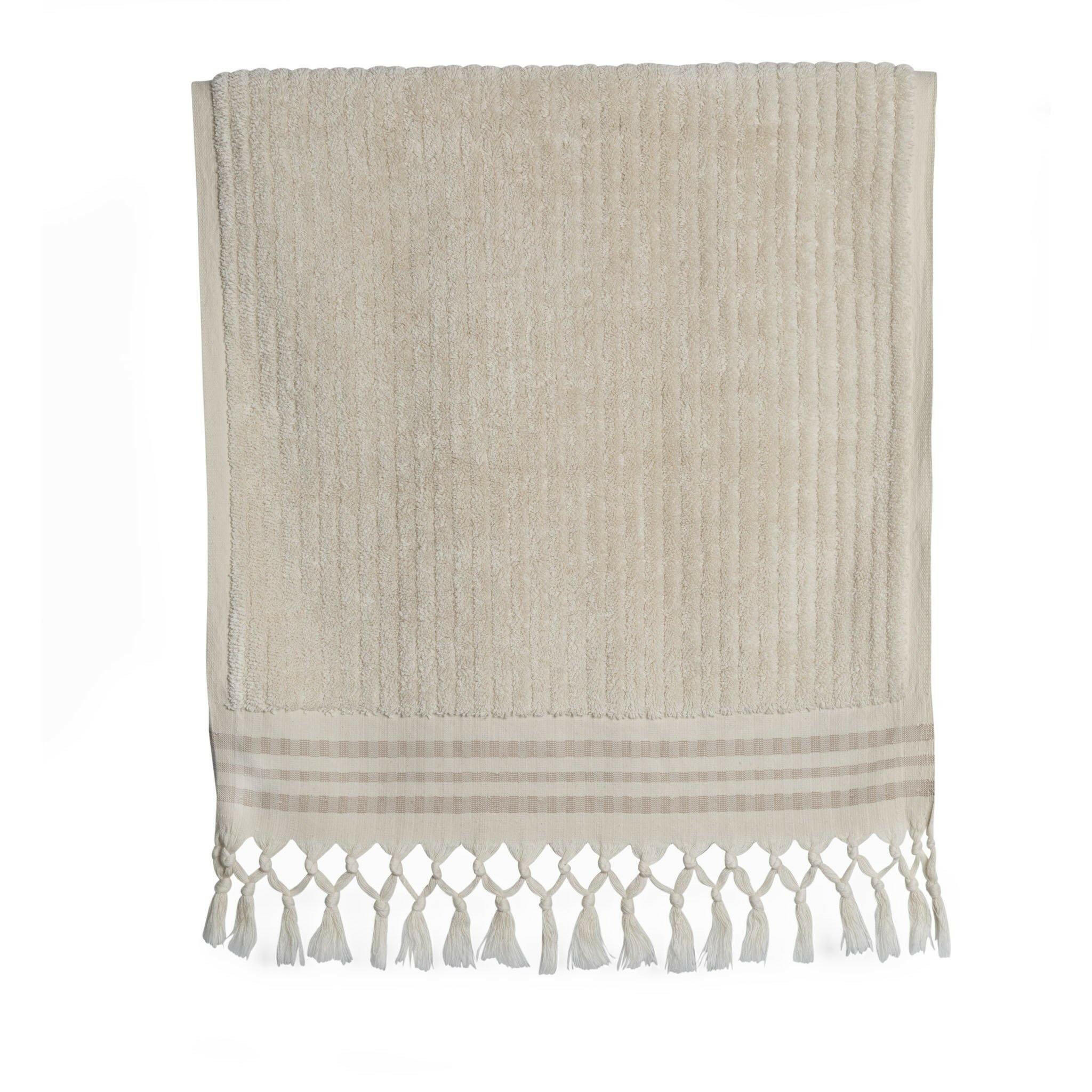 Classic Stripe - Ecru Organic Cotton Towel Collection
