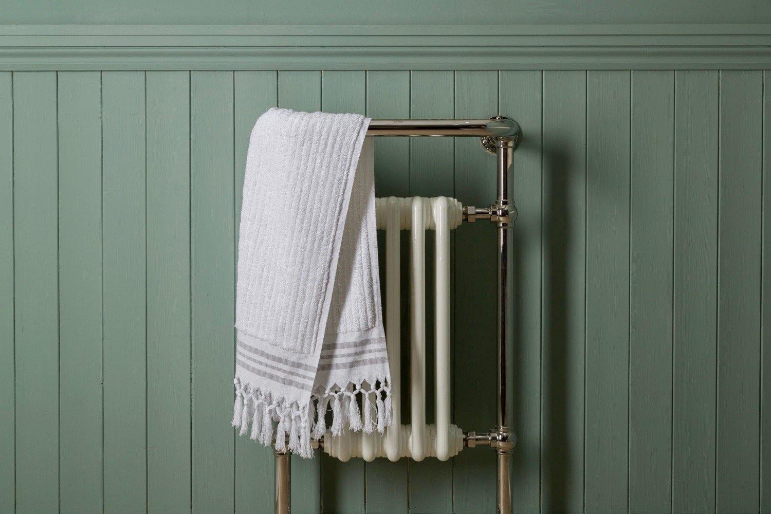 Classic Stripe - Arctic White Organic Cotton Towel Collection