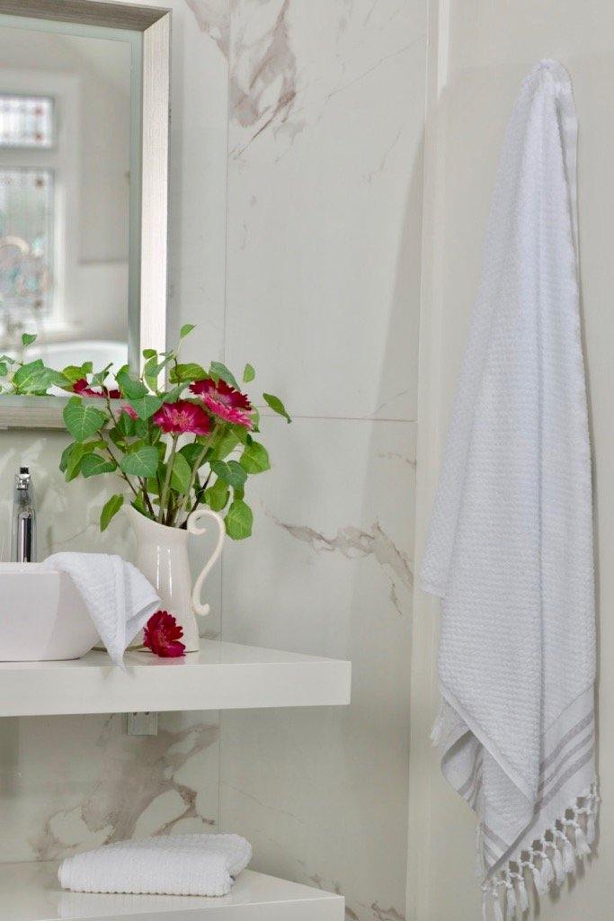 Classic Square - Arctic White Organic Bath Towel Collection