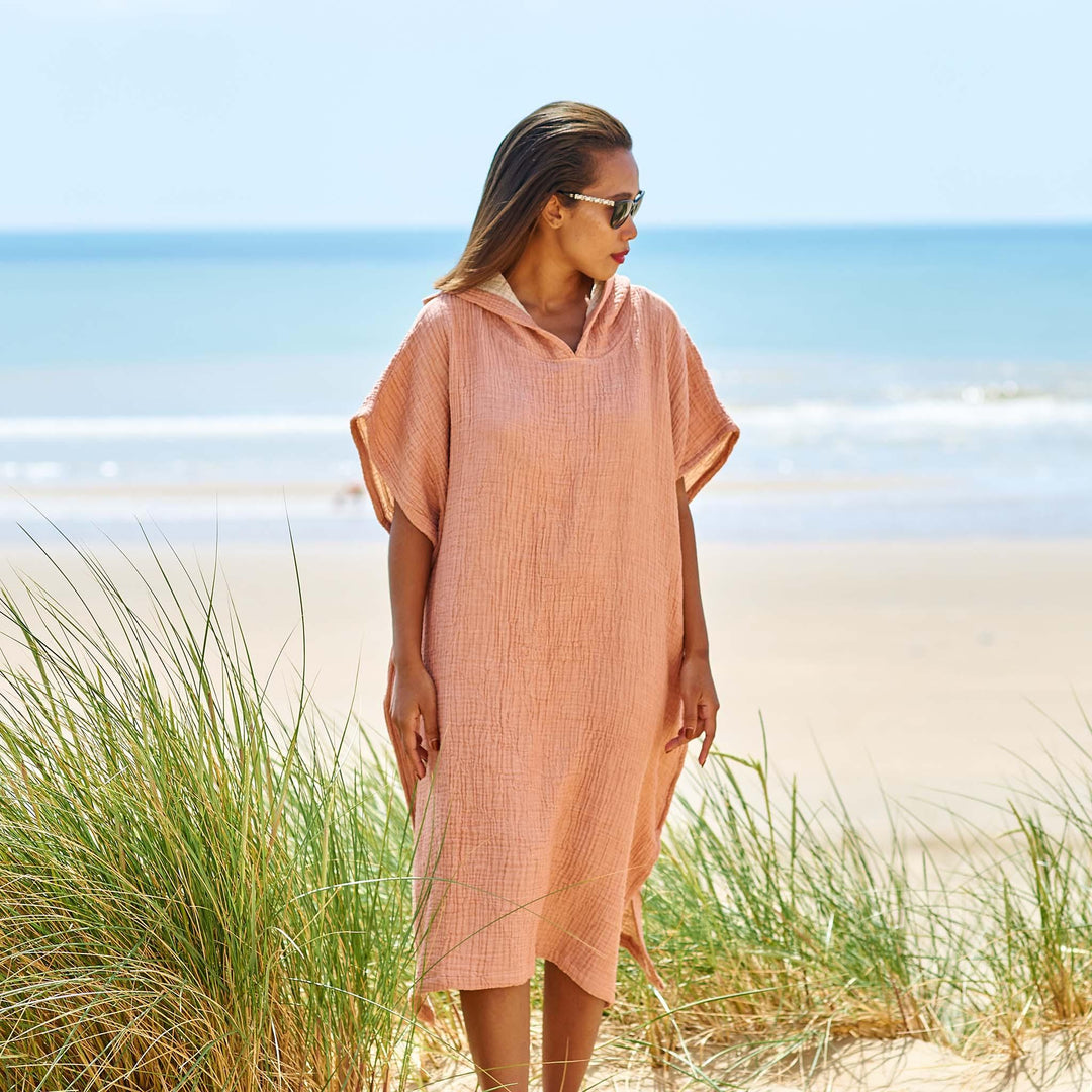 Stylish Adult Hooded Poncho Changing Swimming Robe Towel | Lorima Stylish Adult Hooded Poncho Changing Swimming Robe Towel | Lorima